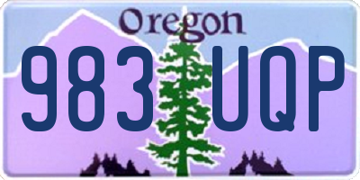 OR license plate 983UQP