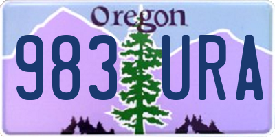 OR license plate 983URA