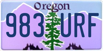 OR license plate 983URF