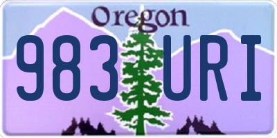 OR license plate 983URI