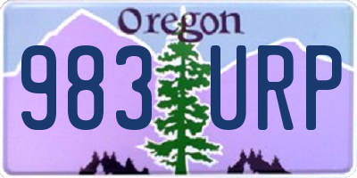 OR license plate 983URP