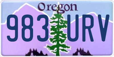 OR license plate 983URV