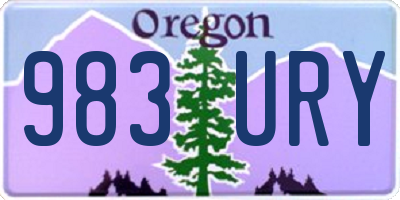 OR license plate 983URY