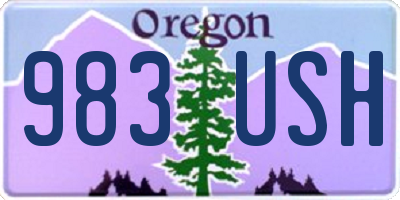 OR license plate 983USH