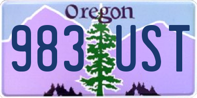 OR license plate 983UST