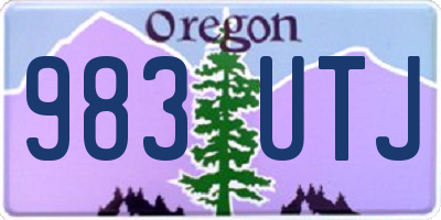 OR license plate 983UTJ
