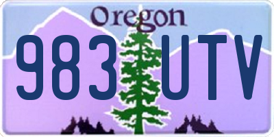 OR license plate 983UTV