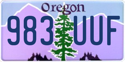 OR license plate 983UUF