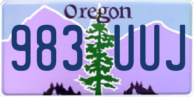 OR license plate 983UUJ