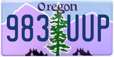 OR license plate 983UUP