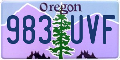 OR license plate 983UVF