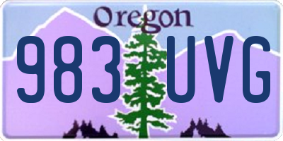 OR license plate 983UVG