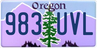 OR license plate 983UVL