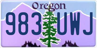 OR license plate 983UWJ