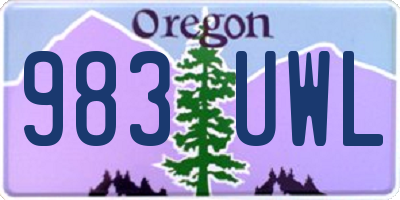 OR license plate 983UWL