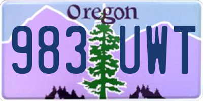 OR license plate 983UWT