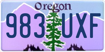OR license plate 983UXF