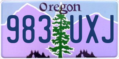 OR license plate 983UXJ