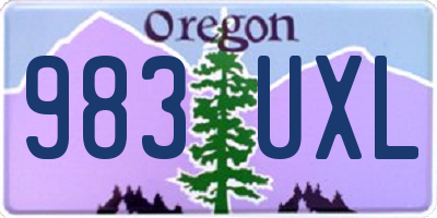 OR license plate 983UXL