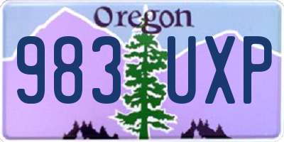 OR license plate 983UXP