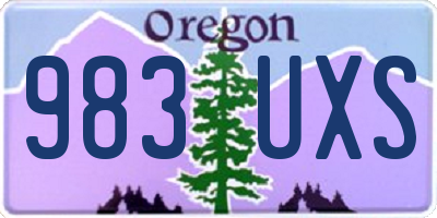 OR license plate 983UXS