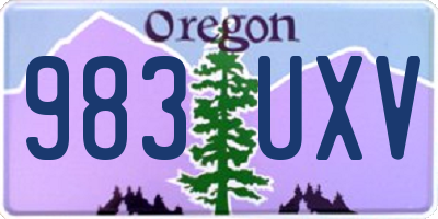 OR license plate 983UXV