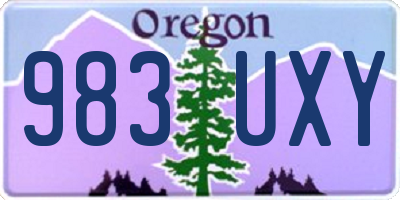 OR license plate 983UXY