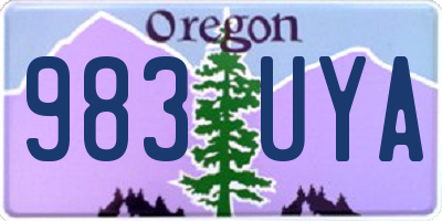 OR license plate 983UYA