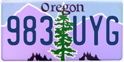OR license plate 983UYG