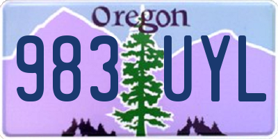 OR license plate 983UYL