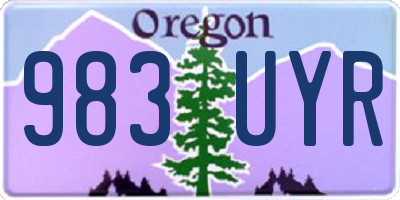 OR license plate 983UYR