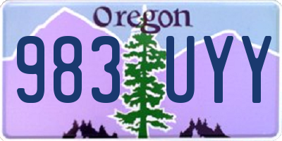 OR license plate 983UYY