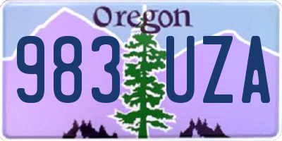 OR license plate 983UZA