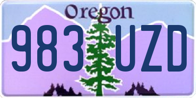 OR license plate 983UZD