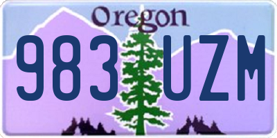 OR license plate 983UZM