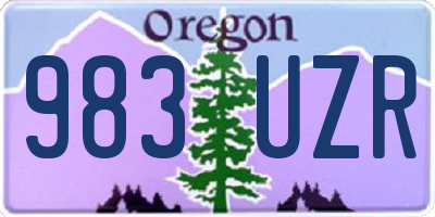 OR license plate 983UZR
