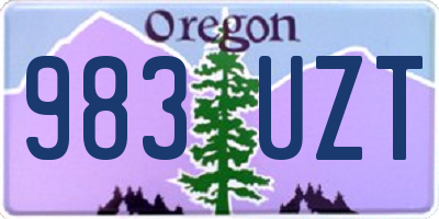 OR license plate 983UZT