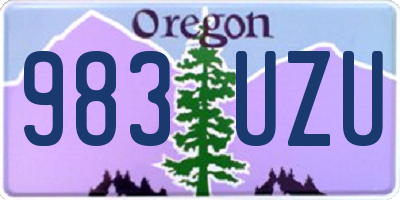 OR license plate 983UZU
