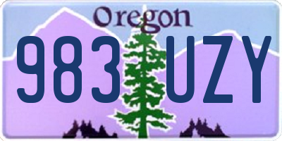 OR license plate 983UZY