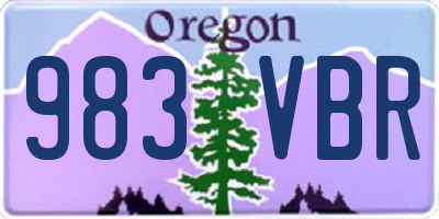 OR license plate 983VBR