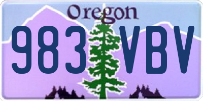 OR license plate 983VBV
