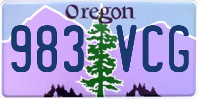 OR license plate 983VCG