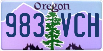 OR license plate 983VCH