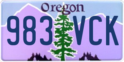 OR license plate 983VCK