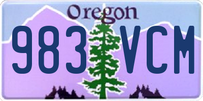 OR license plate 983VCM