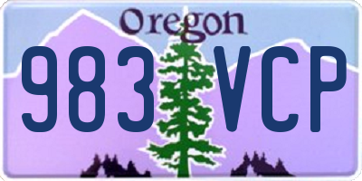 OR license plate 983VCP