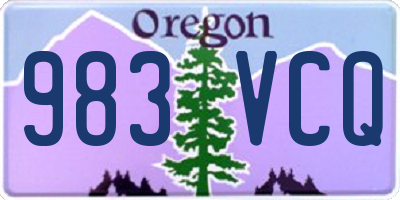 OR license plate 983VCQ