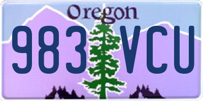 OR license plate 983VCU