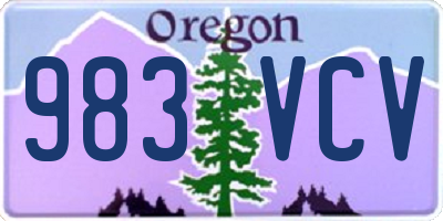 OR license plate 983VCV