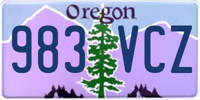 OR license plate 983VCZ
